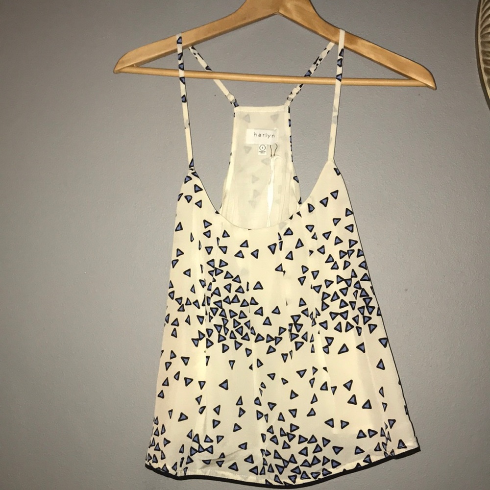 White and Blue Harlyn Top
